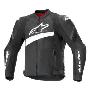 Veste moto Alpinestars T-GP Plus R 4 Airflow noir et blanc
