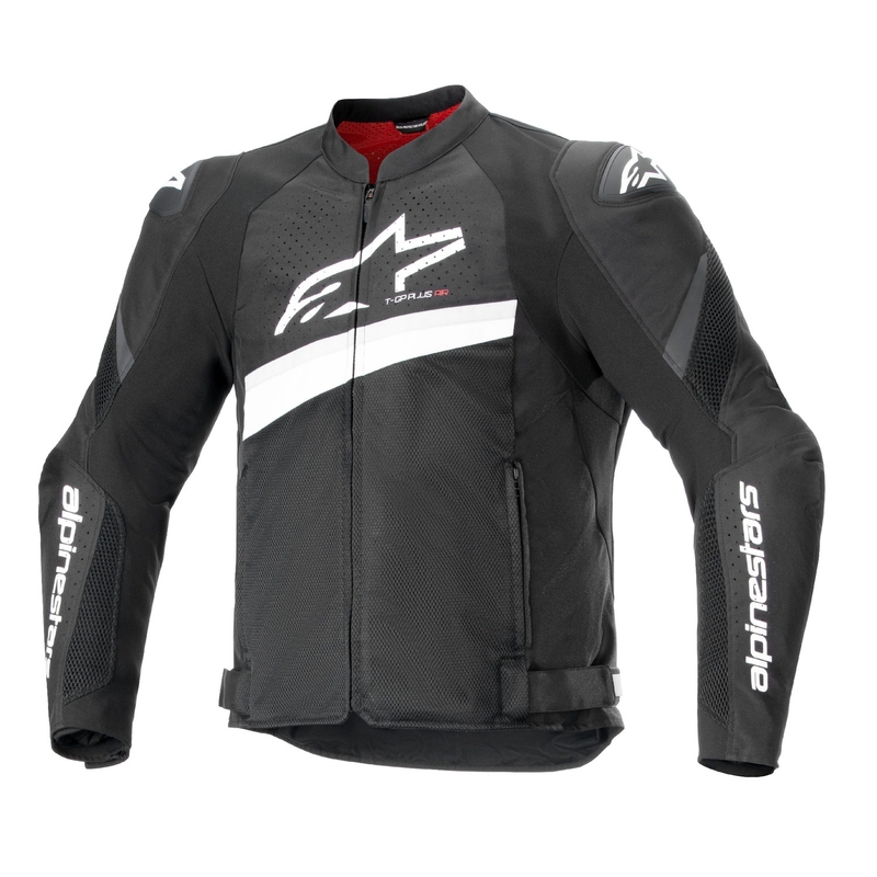 Veste moto Alpinestars T-GP Plus R 4 Airflow noir et blanc