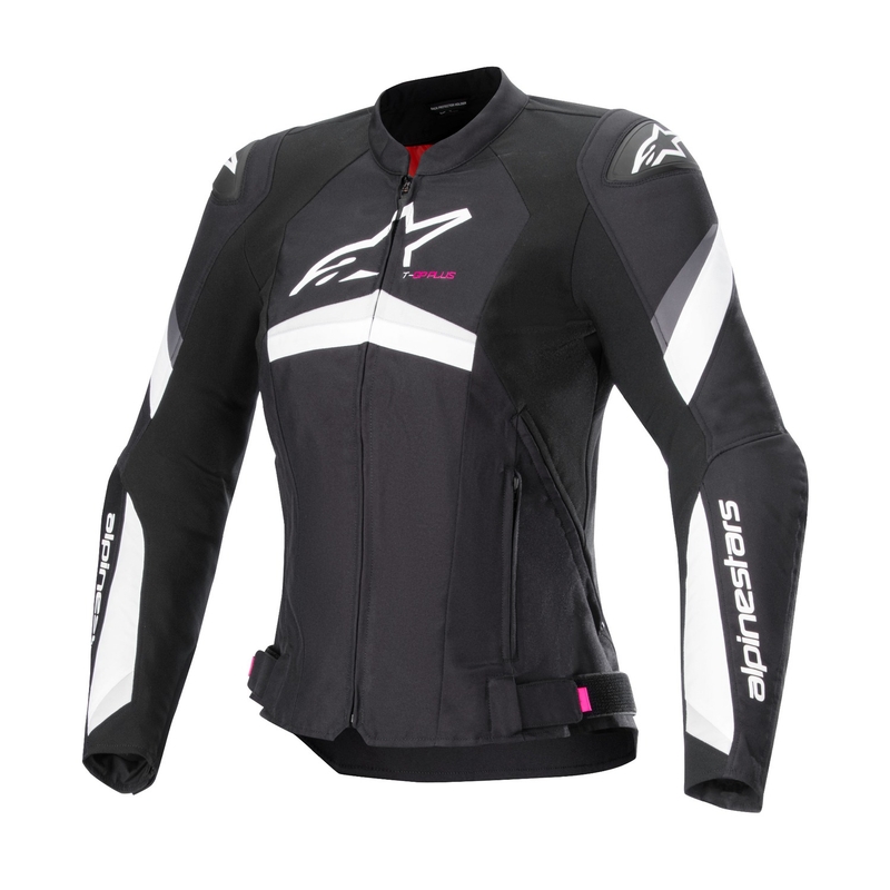 Veste de moto Stella T-GP PLUS R 4 noir et blanc pour femme Alpinestars