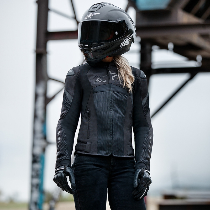 Veste de moto Stella T-GP Plus R 4 Airflow noire Alpinestars pour femme