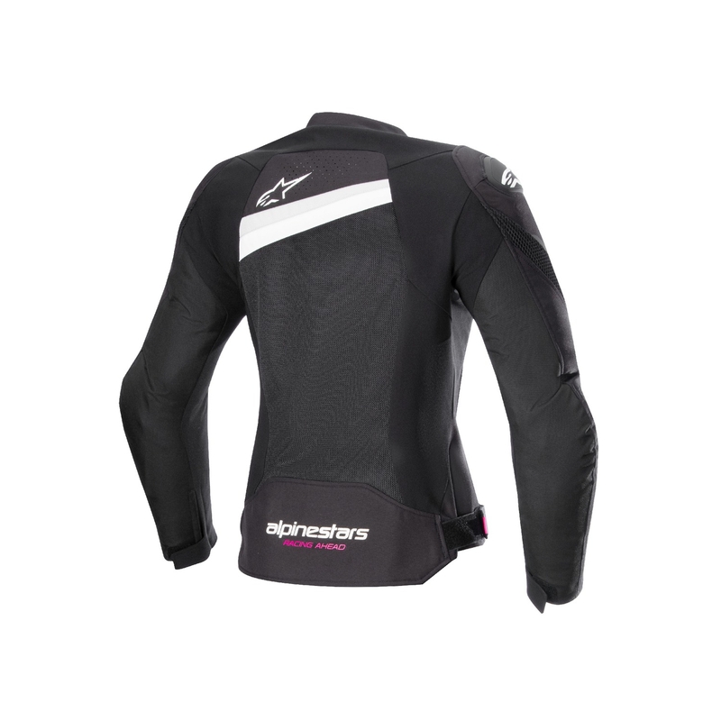 Veste de moto Stella T-GP Plus R 4 Airflow noir et blanc pour femme Alpinestars