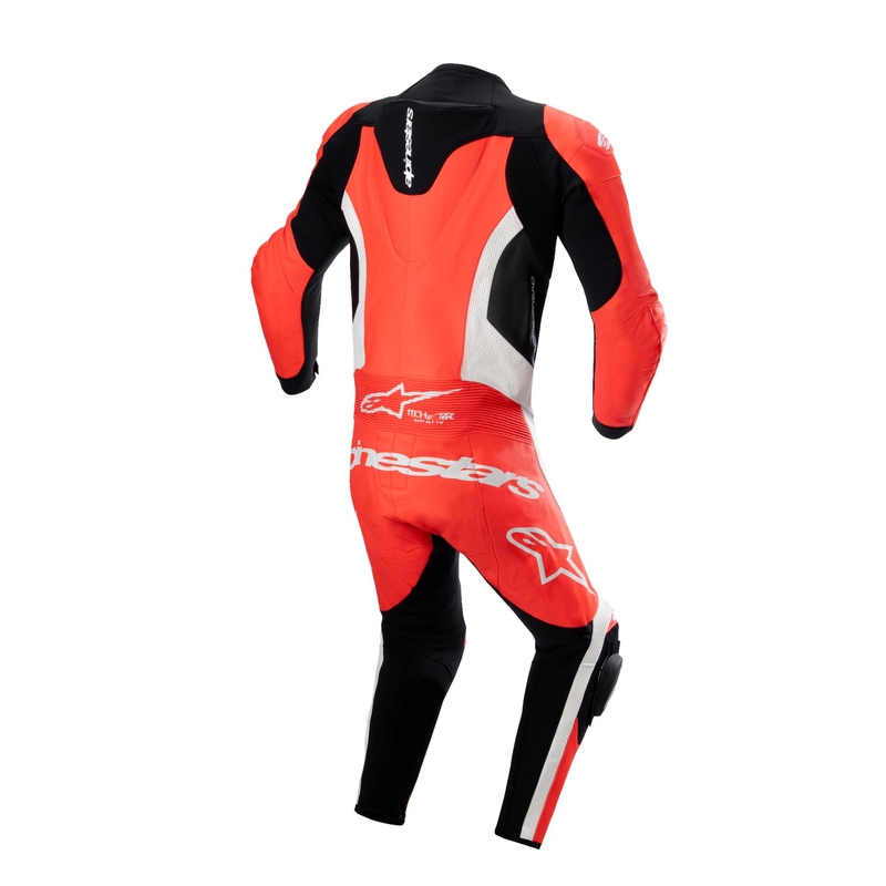 Alpinestars GP Force Lurv combinaison moto une pièce en cuir rouge fluo-blanc-noir