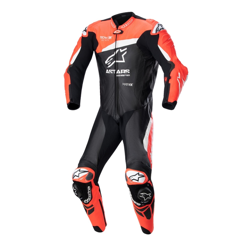Alpinestars GP Plus 4 TECH-AIR Compatible noir-fluo rouge-blanc soldes
