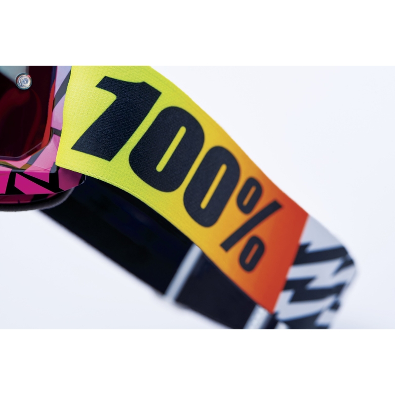 Lunettes de moto-cross 100% ACCURI 2 Special UTV/OTG - édition limitée Ken Block rouge avec plexi chromé