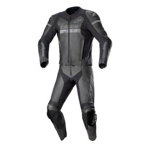 Combinaison moto deux pièces en cuir Alpinestars GP Force Chaser TECH-AIR 5 compatible noir-noir