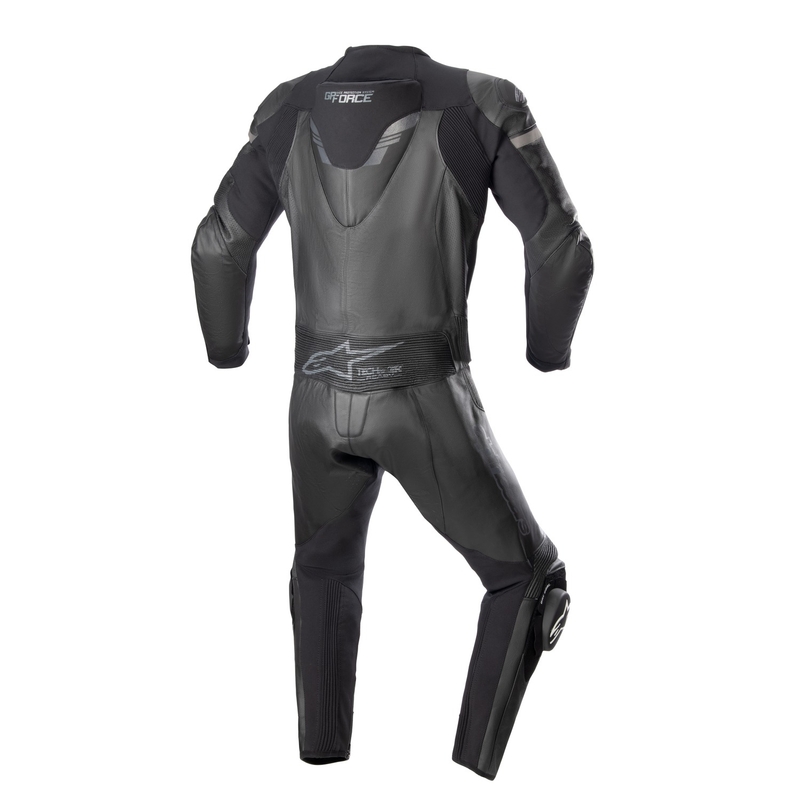 Combinaison moto deux pièces en cuir Alpinestars GP Force Chaser TECH-AIR 5 compatible noir-noir