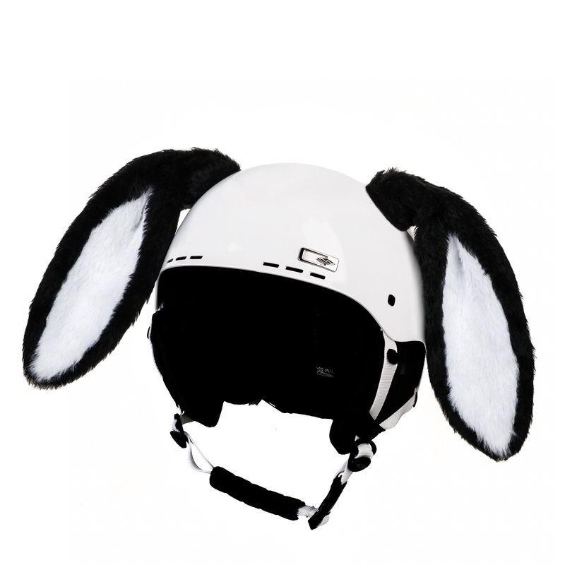 Oreilles de casque de lapin noir