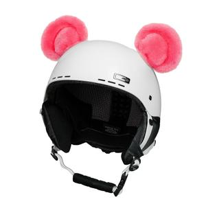 Oreilles en forme de casque rose pour ours en peluche
