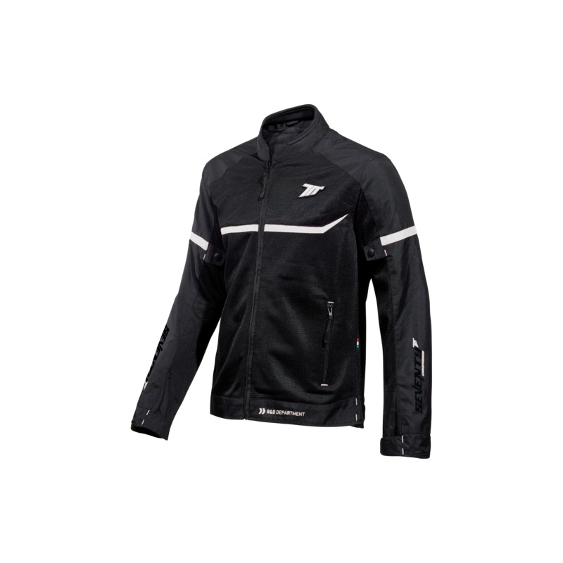 SEVENTY DEGREES SD-JR30.1 Veste de moto Mojave noir et blanc