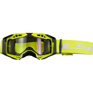 Lunettes de motocross LS2 Aura Enduro noir-jaune plexi clair