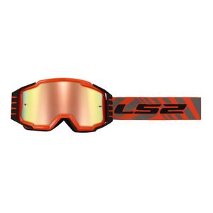 Lunettes de motocross LS2 Charger PRO H-V orange avec plexi iridium