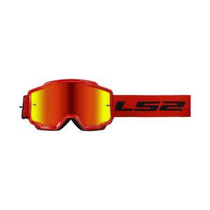 Lunettes de motocross LS2 Charger rouge avec plexi iridium