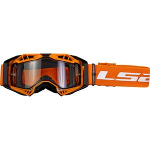 Lunettes de motocross LS2 Aura Enduro noir-orange plexi clair