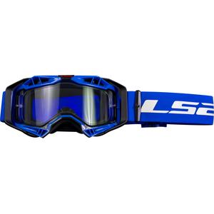Lunettes de motocross LS2 Aura Enduro noir-bleu plexi clair