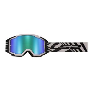 Lunettes de motocross LS2 Charger PRO blanc avec plexi iridium