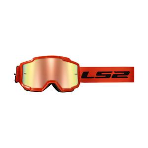 Lunettes de motocross LS2 Charger H-V orange avec plexi iridium