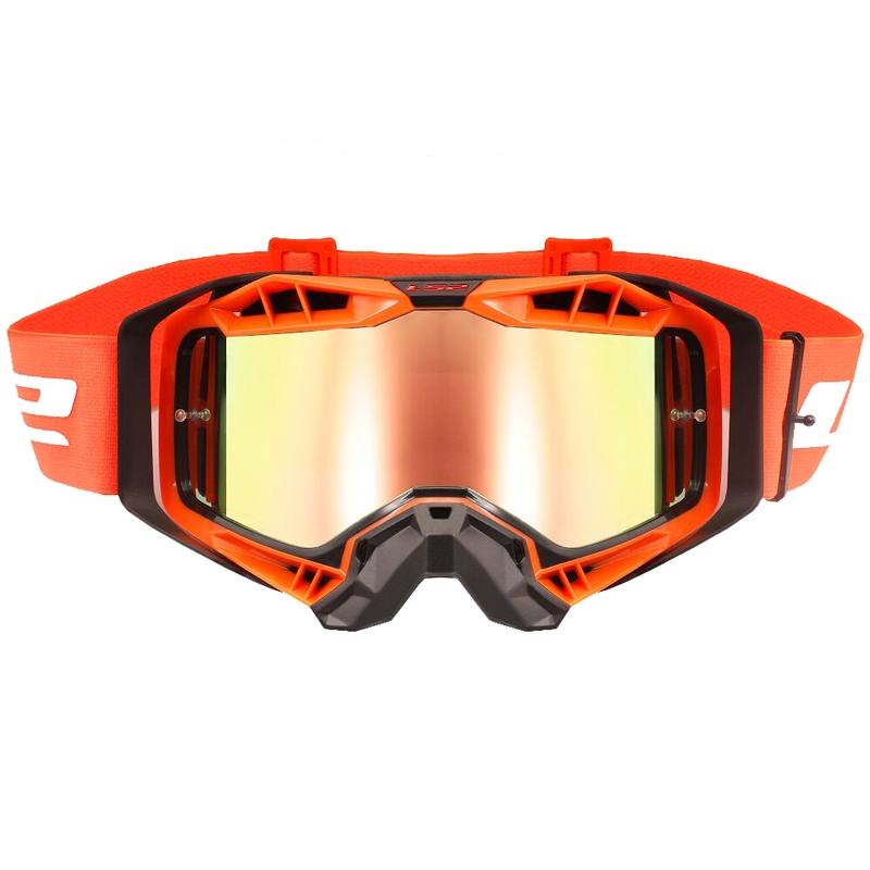 Lunettes de moto-cross LS2 Aura PRO plexi iridium noir-orange