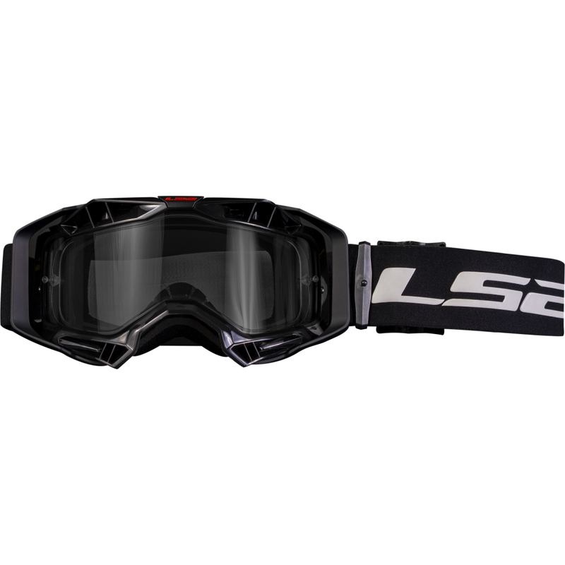 Lunettes de motocross LS2 Aura Enduro noir plexi clair