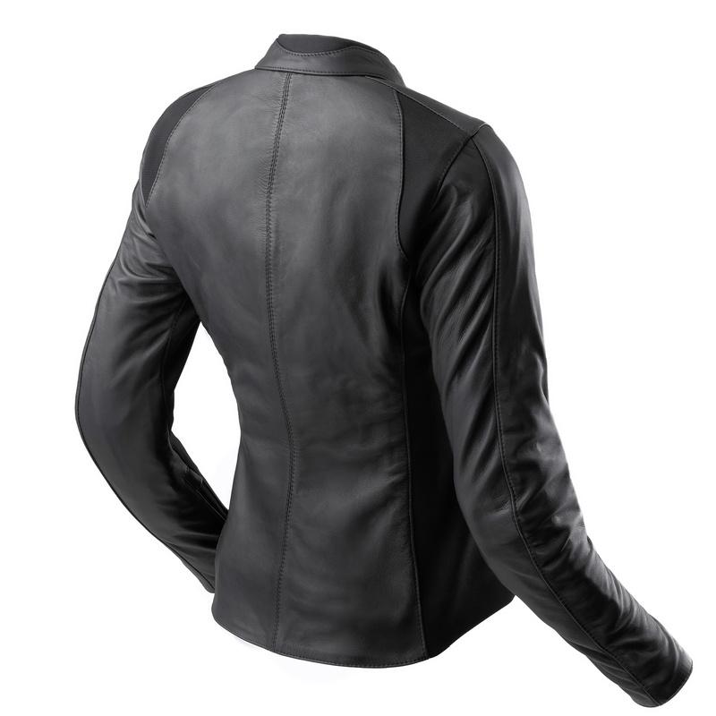 Blouson moto en cuir femme Rebelhorn Siena noir