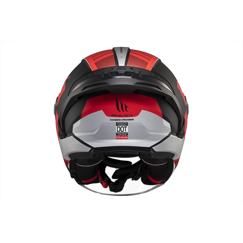 MT Cosmo SV Cruiser casque ouvert rouge-noir-gris mat