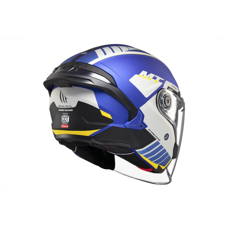 MT Cosmo SV Cruiser casque ouvert bleu-noir-gris mat