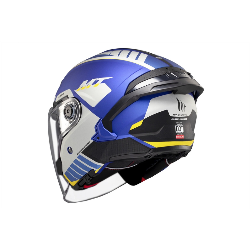 MT Cosmo SV Cruiser casque ouvert bleu-noir-gris mat
