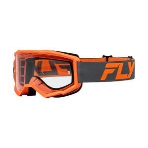 Lunettes de motocross Fly Racing Focus noir-orange avec plexi transparent