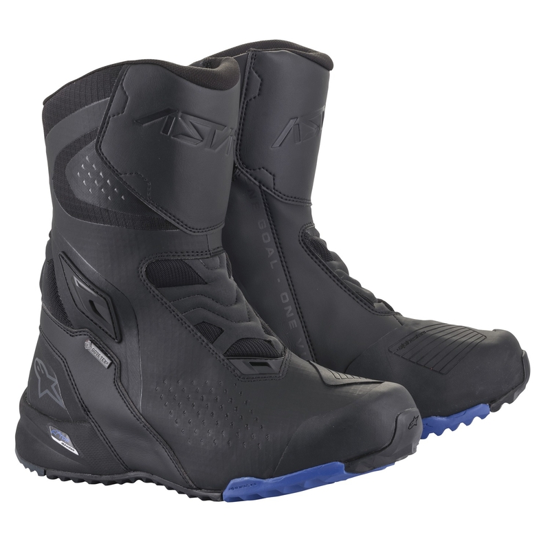 Bottes de moto Alpinestars RT-8 GORE-TEX noires et bleues