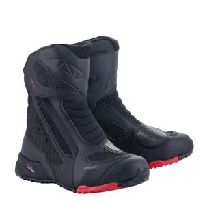 Bottes de moto Alpinestars RT-7 DRYSTAR noires et rouges