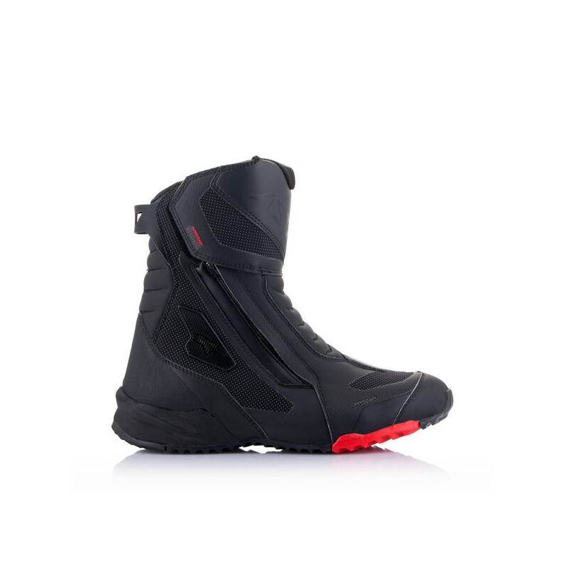 Bottes de moto Alpinestars RT-7 DRYSTAR noires et rouges