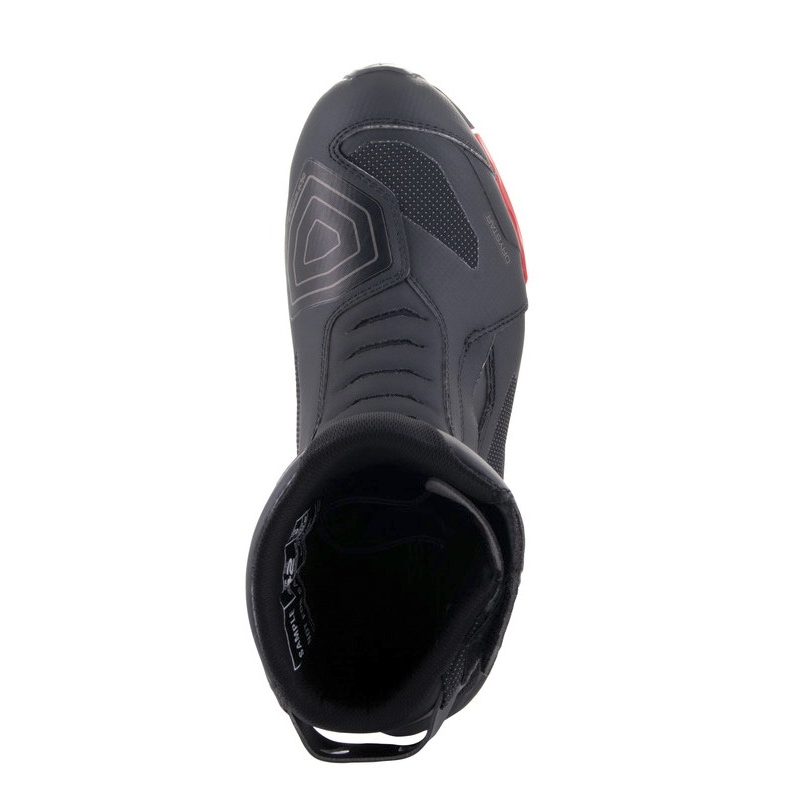 Bottes de moto Alpinestars RT-7 DRYSTAR noires et rouges
