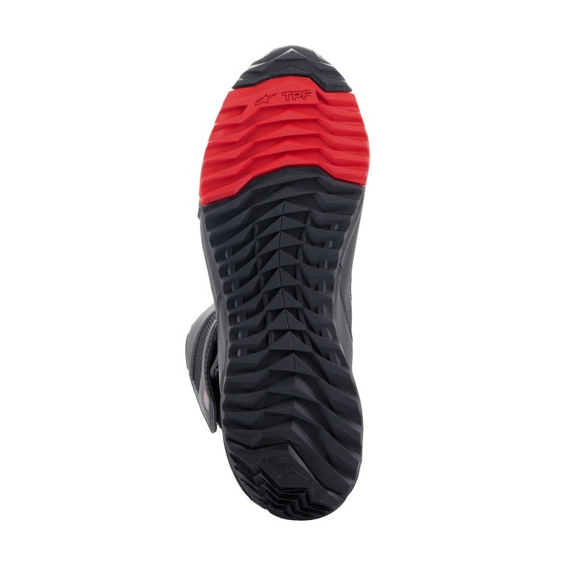 Bottes de moto Alpinestars RT-7 DRYSTAR noires et rouges