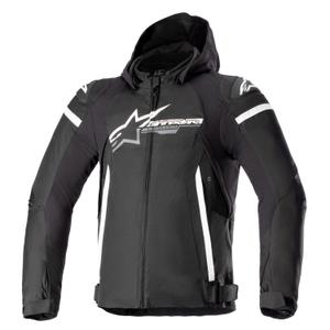 Veste de moto Alpinestars Zaca Waterproof Black and White