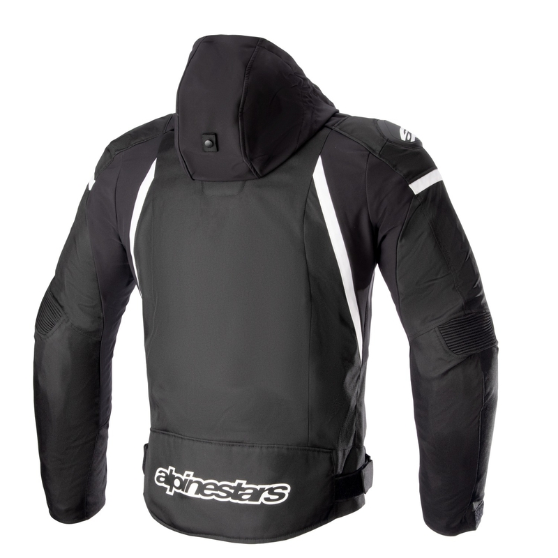 Veste de moto Alpinestars Zaca Waterproof Black and White