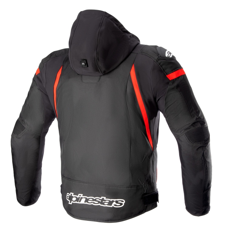 Veste de moto Alpinestars Zaca Waterproof Black, Red and White