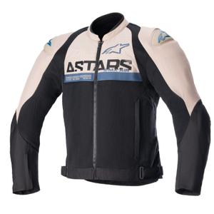 Veste moto Alpinestars SMX Air marron clair-noir-bleu