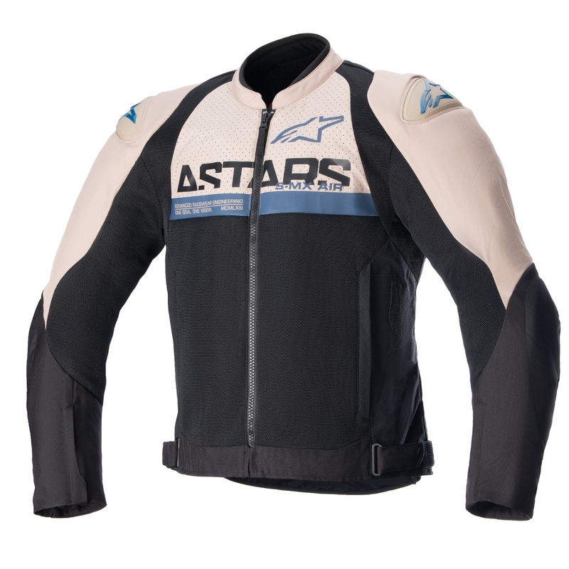 Veste moto Alpinestars SMX Air marron clair-noir-bleu