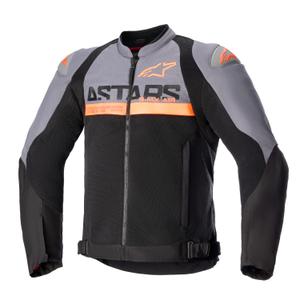 Veste moto Alpinestars SMX Air gris foncé-noir-orange fluo