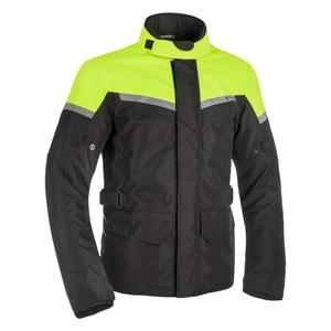 Veste de moto Oxford Spartan Long WP noir-jaune fluo