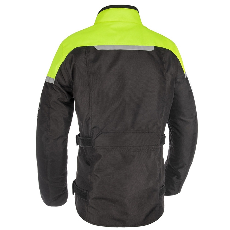 Veste de moto Oxford Spartan Long WP noir-jaune fluo