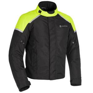 Veste de moto Oxford Spartan Short WP noir-jaune fluo