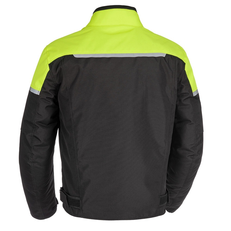 Veste de moto Oxford Spartan Short WP noir-jaune fluo