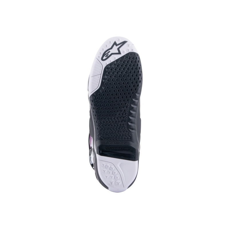 Bottes de moto Alpinestars Tech 10 Supervented Perforated Bleu-violet-rose-blanc-gris-noir