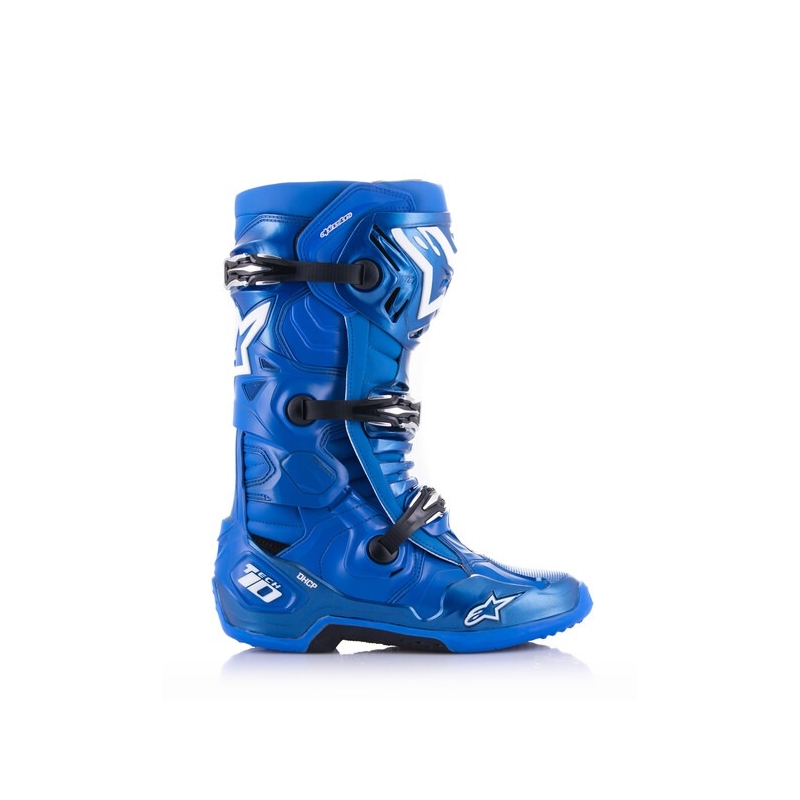Bottes de moto Alpinestars Tech 10 bleu-noir-blanc