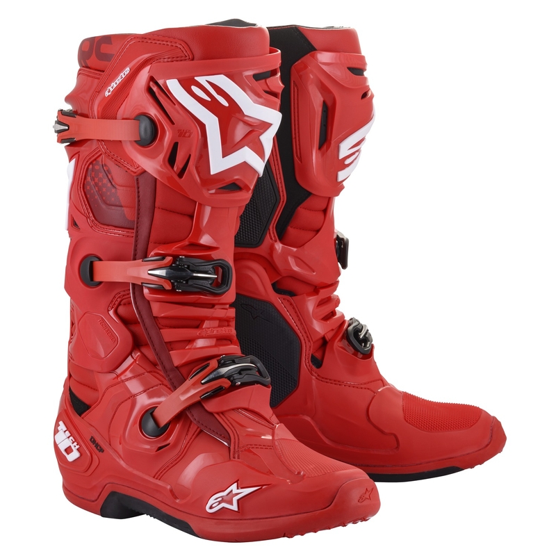 Bottes de moto Alpinestars Tech 10 rouge