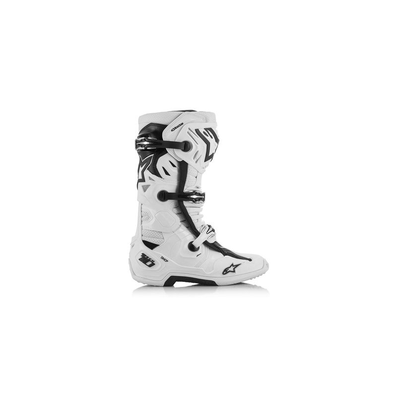 Bottes de moto Alpinestars Tech 10 Supervented Perforated White