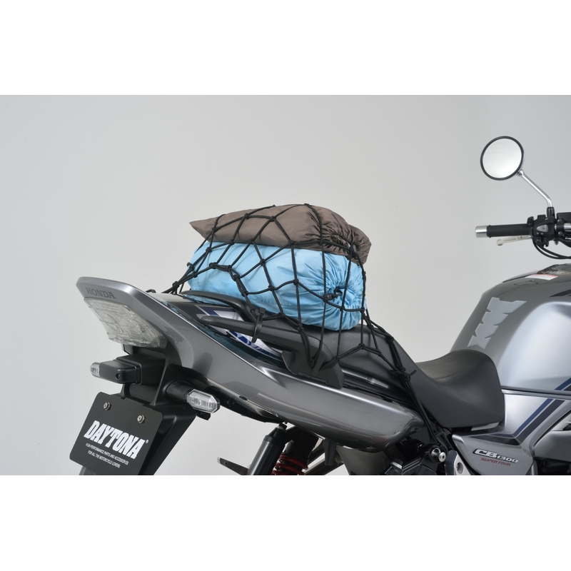 Filet à bagages flexible pour moto avec crochets en plastique Daytona 30 x 30 cm noir
