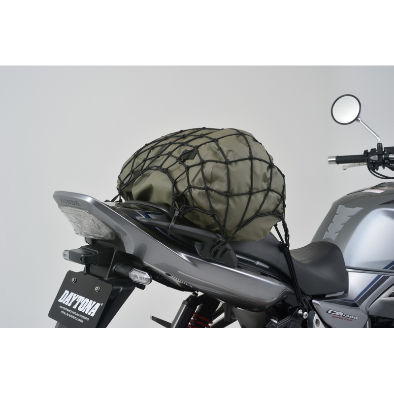 Filet à bagages flexible pour moto avec crochets en plastique Daytona 40 x 40 cm noir
