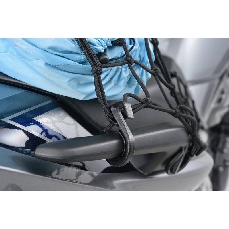 Filet à bagages flexible pour moto avec crochets en plastique Daytona 40 x 40 cm noir