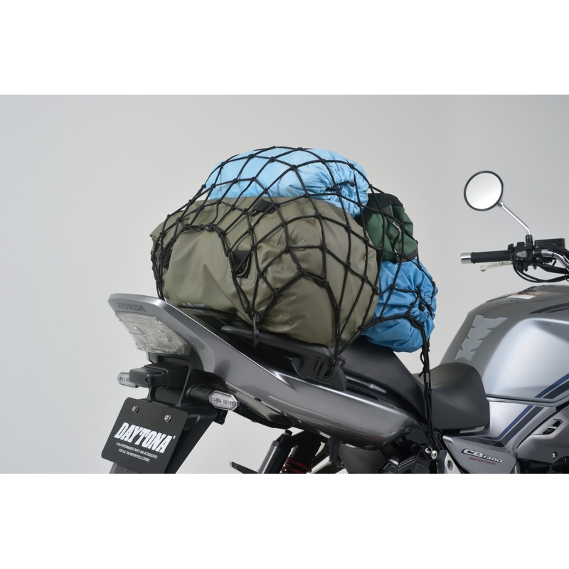 Filet à bagages flexible pour moto avec crochets en plastique Daytona 50 x 50 cm noir